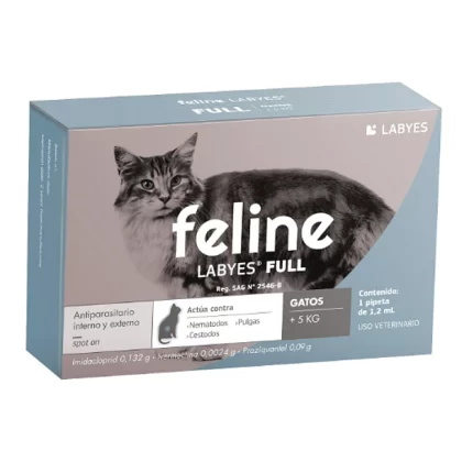FELINE LABYES FULL PIPETA ANTIPARASITARIA INTERNA Y EXTERNA GATOS +5kg